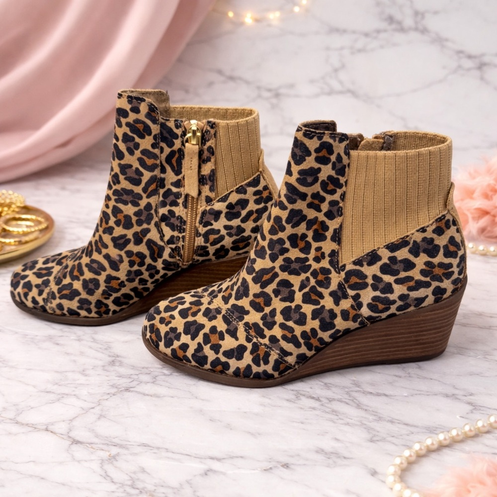 TOMS Leopard Print Ankle Boots